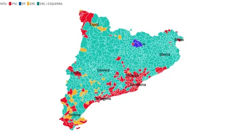 Resultados elecciones Cataluña por municipios: Junts gana en la mayoría de localidades, pero el PSC es el más votado