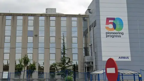 Una de los modulos de Airbus en Puerto Real Una de los modulos de Airbus en Puerto Real