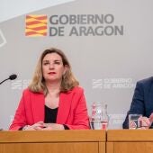 Pérez y Mallada durante la rueda de prensa en el Pignatelli