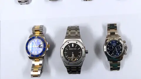 Relojes de lujo robados a turistas por los detenidos en Ibiza. Relojes de lujo robados a turistas por los detenidos en Ibiza.