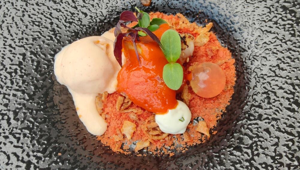 Outra das deliciosas elaboracións do "chef" do Balneario de Arnoia, Luís López 