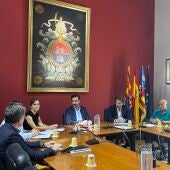 Reunión en Elche entre los concejales de Movilidad de Elche y Alicante. 