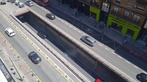 Vista aérea del túnel de Pérez Galdós-Giorgeta