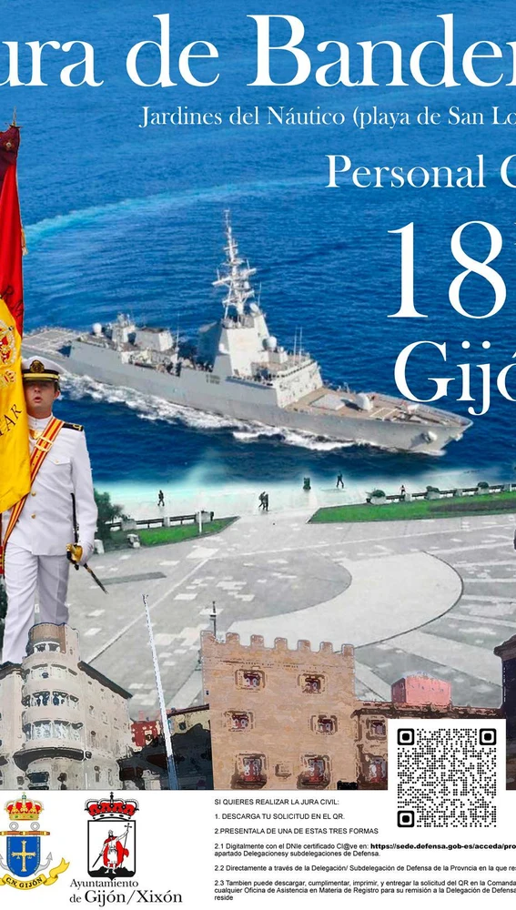 Jura de bandera para personal civil en Gijón Jura de bandera para personal civil en Gijón