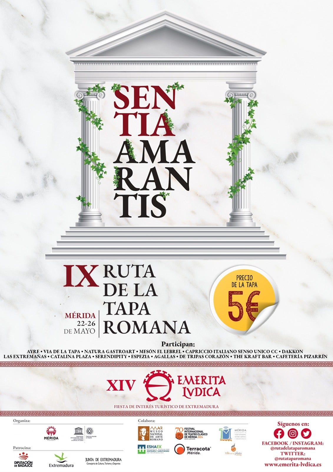 Los restaurantes Serendipity, Vía de la Tapa y Agallas, ganadores del Concurso de la Ruta de la Tapa Romana de Mérida Los restaurantes Serendipity, Vía de la Tapa y Agallas, ganadores del Concurso de la Ruta de la Tapa Romana de Mérida