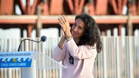 Patricia Ramírez, madre del niño Gabriel Cruz, en la concentración contra un documental sobre su hijo. Patricia Ramírez, madre del niño Gabriel Cruz, en la concentración contra un documental sobre su hijo.