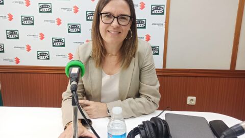 Esther Padilla durante la entrevista