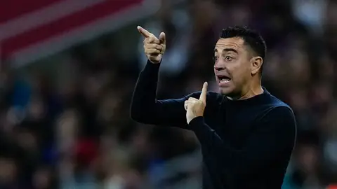 El entrenador del FC Barcelona, Xavi Hernández, durante el partido entre el Barcelona y Real Sociedad Xavi: "La confianza del presidente está intacta, no ha cambiado nada"