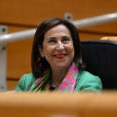 La ministra de Defensa, Margarita Robles, en el Senado.