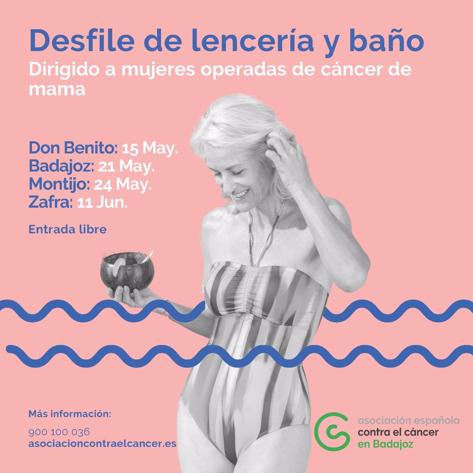 Mujeres operadas de cáncer de mama protagonizan este martes en Badajoz un desfile de lencería y baño Mujeres operadas de cáncer de mama protagonizan este martes en Badajoz un desfile de lencería y baño