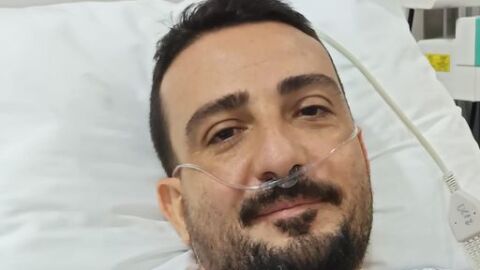 Adrián Fernández en el hospital de Cancún