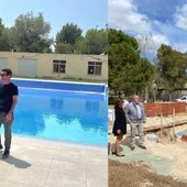 Tras la reforma de la piscina, iniciada por el PSOE e inaugurada por el PP, los socialistas reclaman los vestuarios Tras la reforma de la piscina, iniciada por el PSOE e inaugurada por el PP, los socialistas reclaman los vestuarios