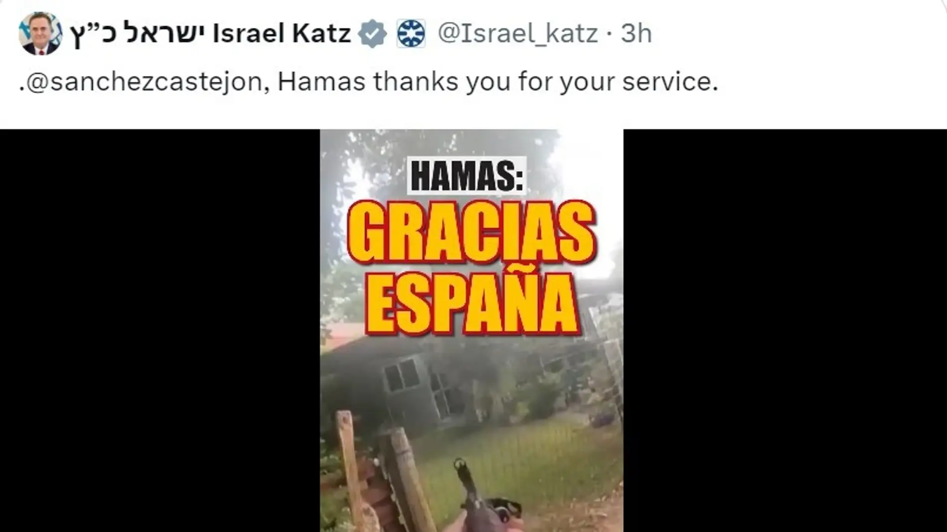Israel reprocha en un vídeo la política de España de reconocer el Estado palestino