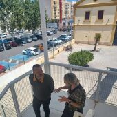 Visita institucional a la pasarela de la estación de tren. 