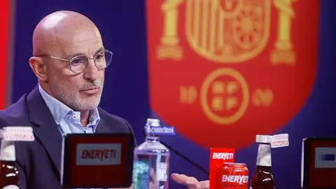 Luis de La Fuente durante una rueda de prensa en la Ciudad del Fútbol de Las Rozas Luis de La Fuente durante una rueda de prensa en la Ciudad del Fútbol de Las Rozas