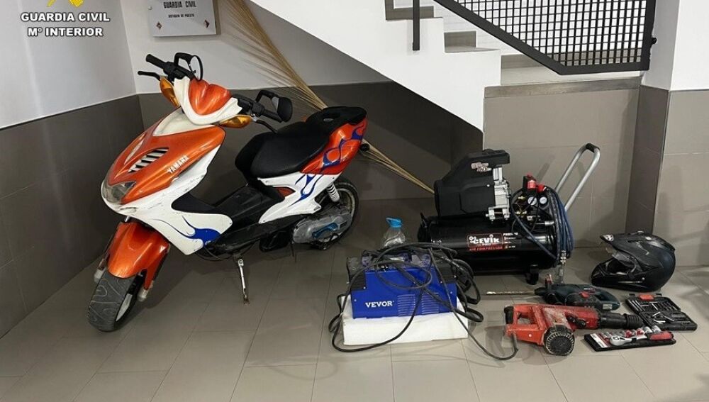 Objetos robados que han sido recuperados por la Guardia Civil