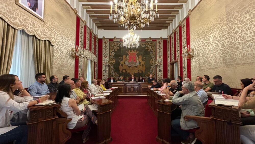 Reunión de coordinación en el salón de Plenos 