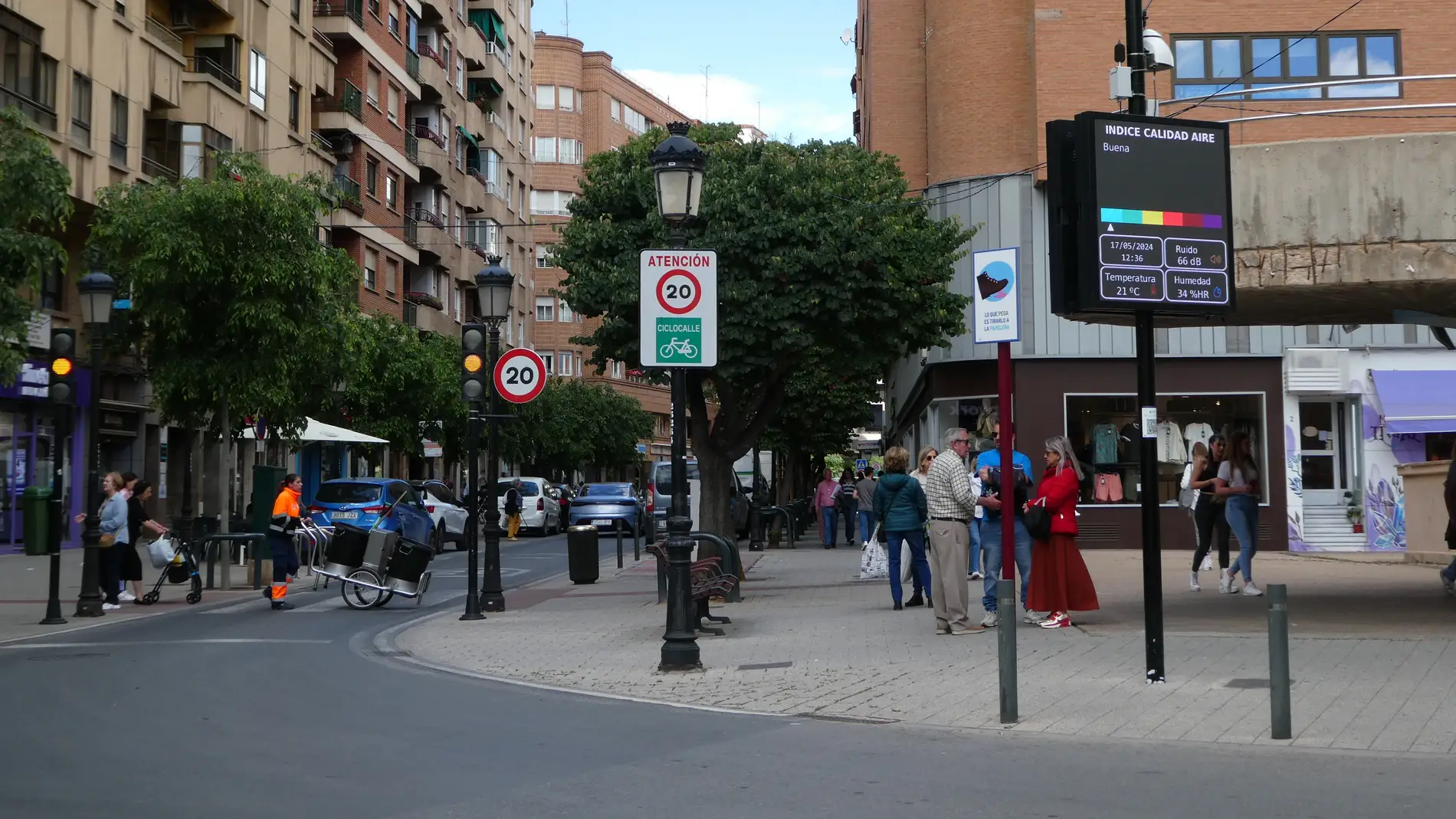 Imagen de una calle del centro de Albacete