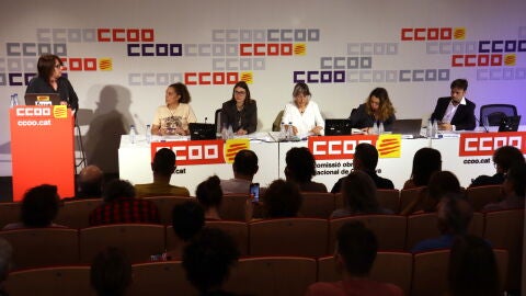 Candidats de les formacions catalanes a les eleccions europees, en un debat organitzat per CCOO