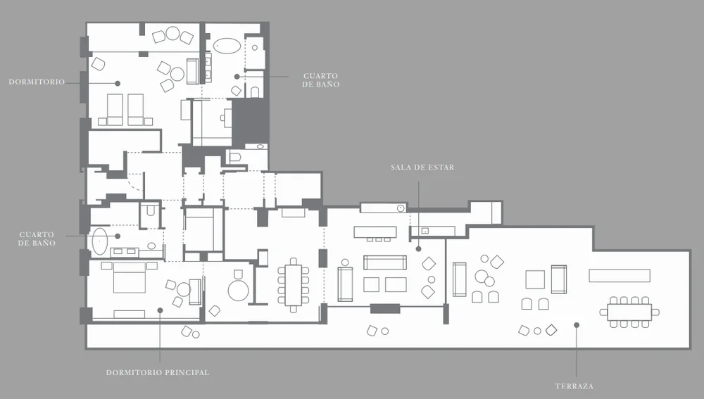 Plano de la suite elegida por Taylor Swift Plano de la suite elegida por Taylor Swift