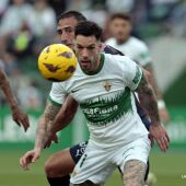 Tete Morente, en el partido del Elche CF contra el Sporing de Gijón