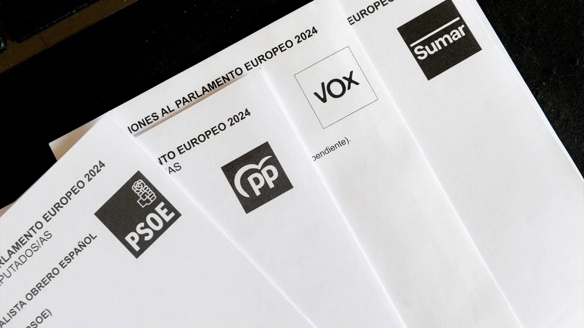 Papeletas para candidaturas para las elecciones europeas de 2024.