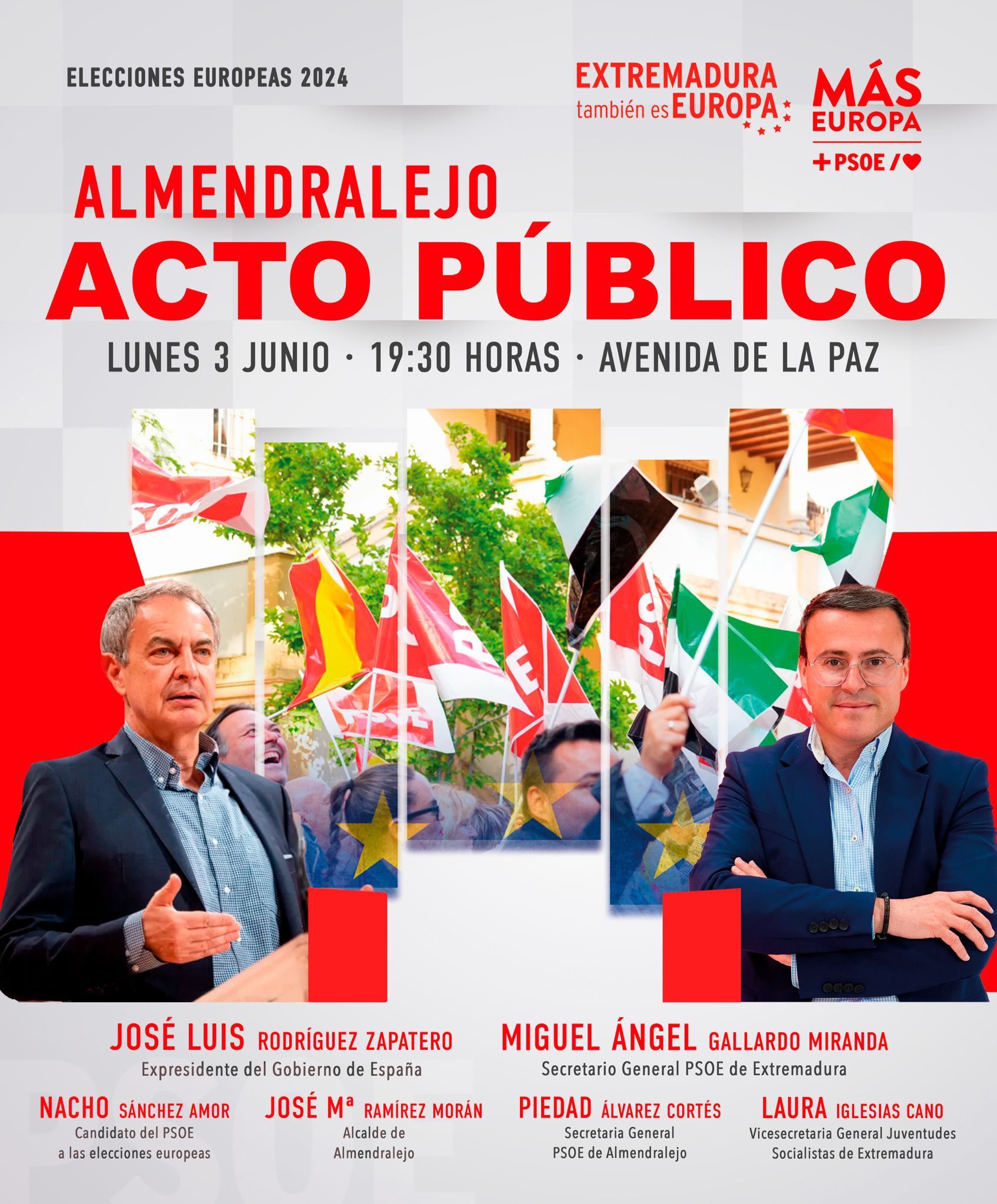 Zapatero hace campaña de las europeas este lunes en Almendralejo Zapatero hace campaña de las europeas este lunes en Almendralejo