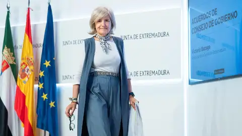 La portavoz de la Junta de Extremadura, Victoria Bazaga, en una imagen de archivo La portavoz de la Junta de Extremadura, Victoria Bazaga, en una imagen de archivo