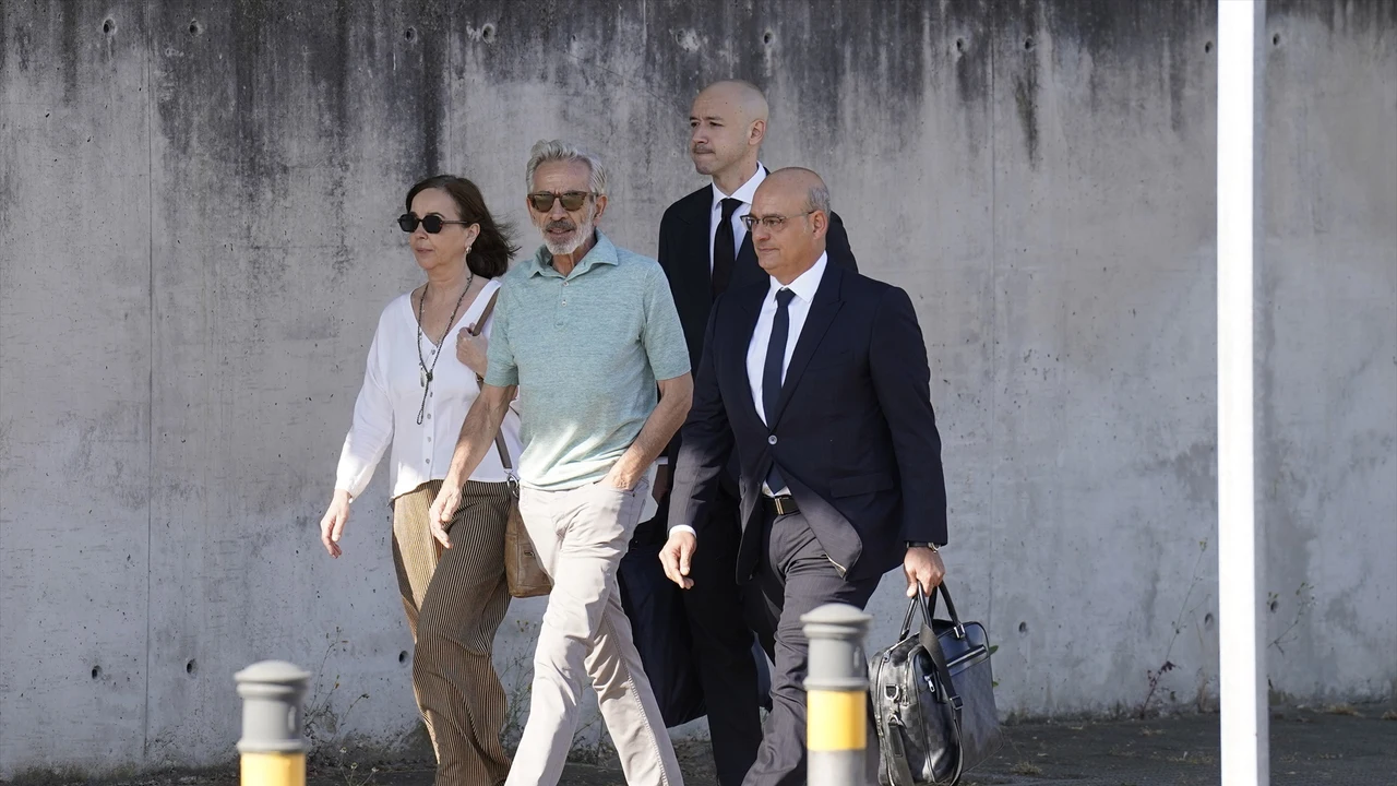 Imanol Arias a su llegada este martes a la Audiencia de San Fernando de Henares para declarar ante el juez por el caso 'Nummaria'