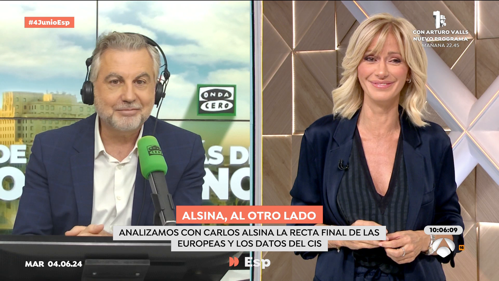 Alsina: "Para Feijóo la cuestión fundamental es que el domingo no haya gatillazo del PP en las urnas" Alsina: "Para Feijóo la cuestión fundamental es que el domingo no haya gatillazo del PP en las urnas"