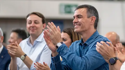 El presidente del Gobierno, Pedro Sánchez, durante un mitin de campaña electoral del PSC. El presidente del Gobierno, Pedro Sánchez, durante un mitin de campaña electoral del PSC.