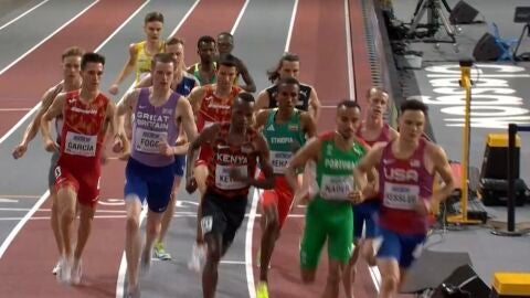 Mario Garc&iacute;a Romo, en la final de los 1.500 metros del Mundial en pista cubierta celebrado este a&ntilde;o