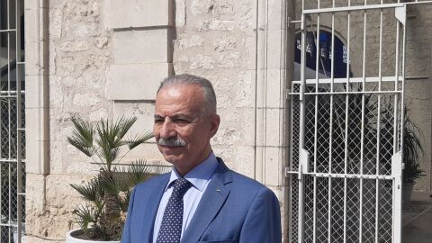 El embajador de Palestina Husni Abdel Wahed en Casa Mediterráneo de Alicante 