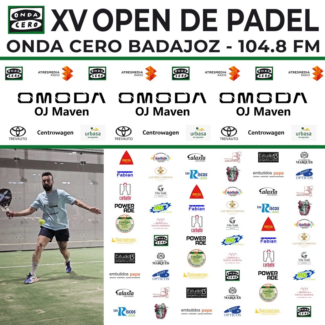 Padel Indoor La Cañada acoge este fin de semana el XV Open de Pádel de Onda Cero Padel Indoor La Cañada acoge este fin de semana el XV Open de Pádel de Onda Cero