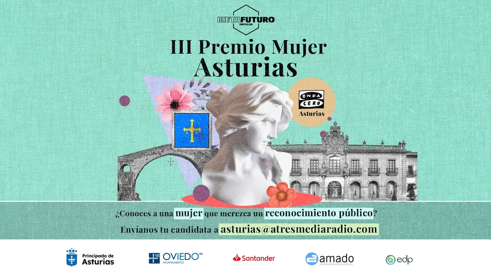 Cartel del Premio Mujer Asturiana de Onda Cero