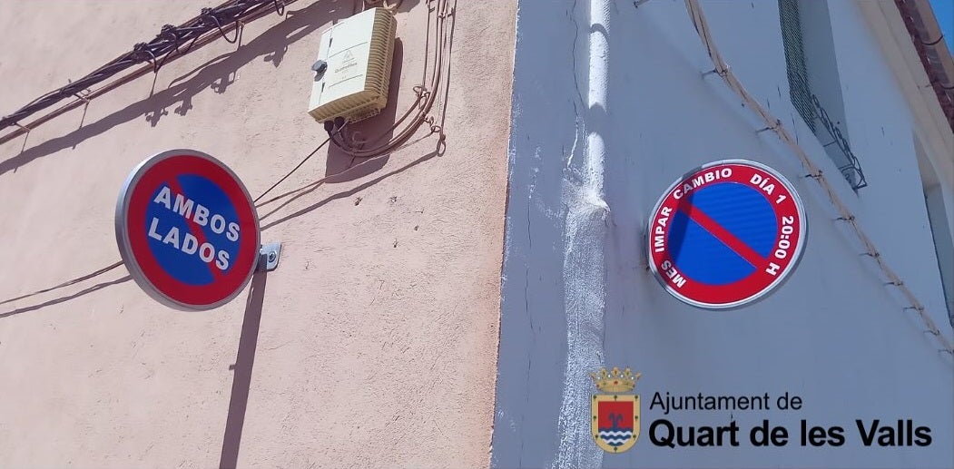 Quart de les Valls actualiza la señalética en el municipio Quart de les Valls actualiza la señalética en el municipio