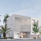 Maqueta del futuro centro de salud de Travalón de Elche. 