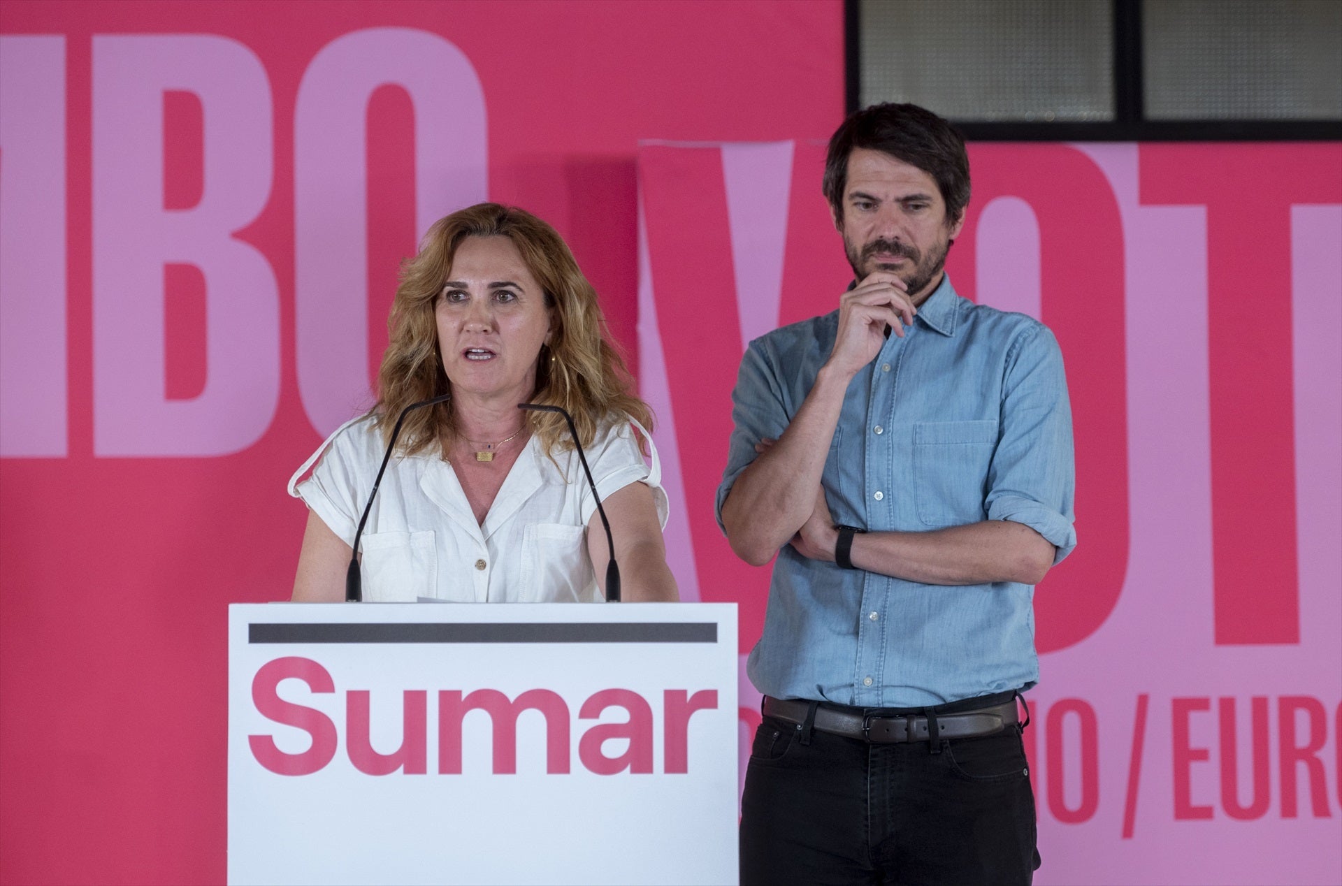 ¿Dónde estaba Yolanda Díaz? La imagen de la noche: Estrella Galán sola tras los malos resultados de Sumar ¿Dónde estaba Yolanda Díaz? La imagen de la noche: Estrella Galán sola tras los malos resultados de Sumar