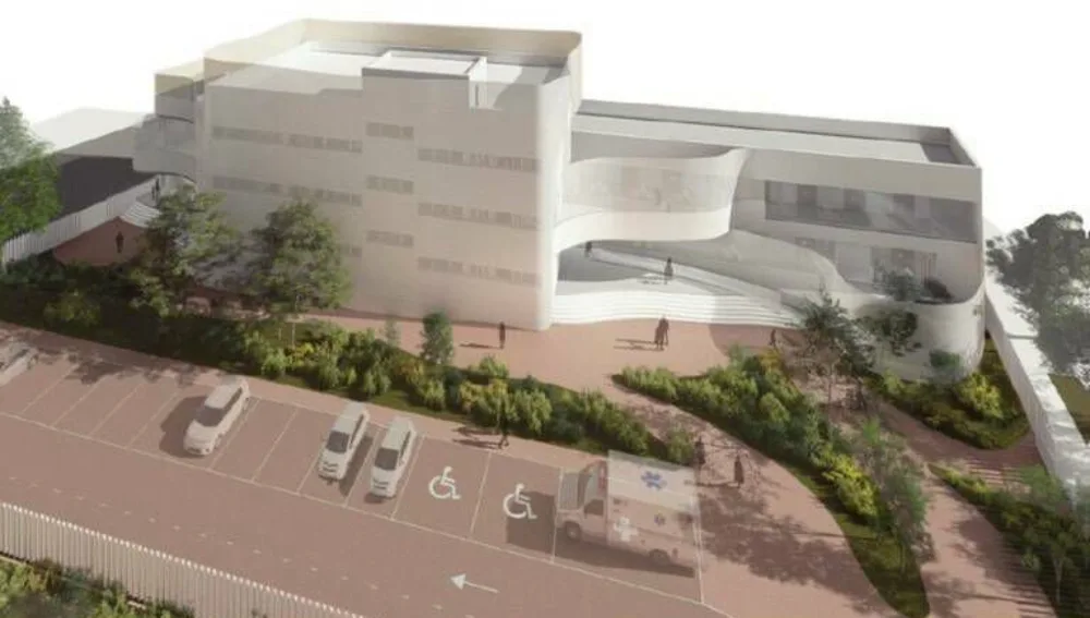 Vista en una maqueta del futuro centro de salud de Travalón de Elche. Vista en una maqueta del futuro centro de salud de Travalón de Elche.