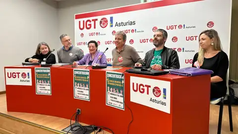 Representantes de UGT, CCOO y CSIF. Representantes de UGT, CCOO y CSIF