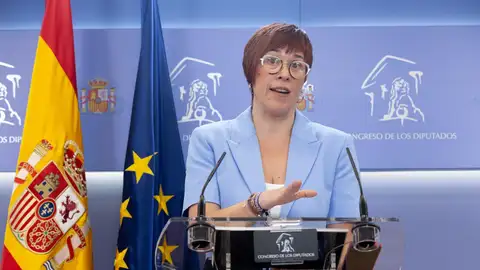 La portavoz de Compromís en el Congreso, Águeda Micó, durante una rueda de prensa anterior a la Junta de Portavoces, en el Congreso de los Diputados, a 11 de junio de 2024, en Madrid. La portavoz de Compromís en el Congreso, Águeda Micó, durante una rueda de prensa anterior a la Junta de Portavoces, en el Congreso de los Diputados, a 11 de junio de 2024, en Madrid.