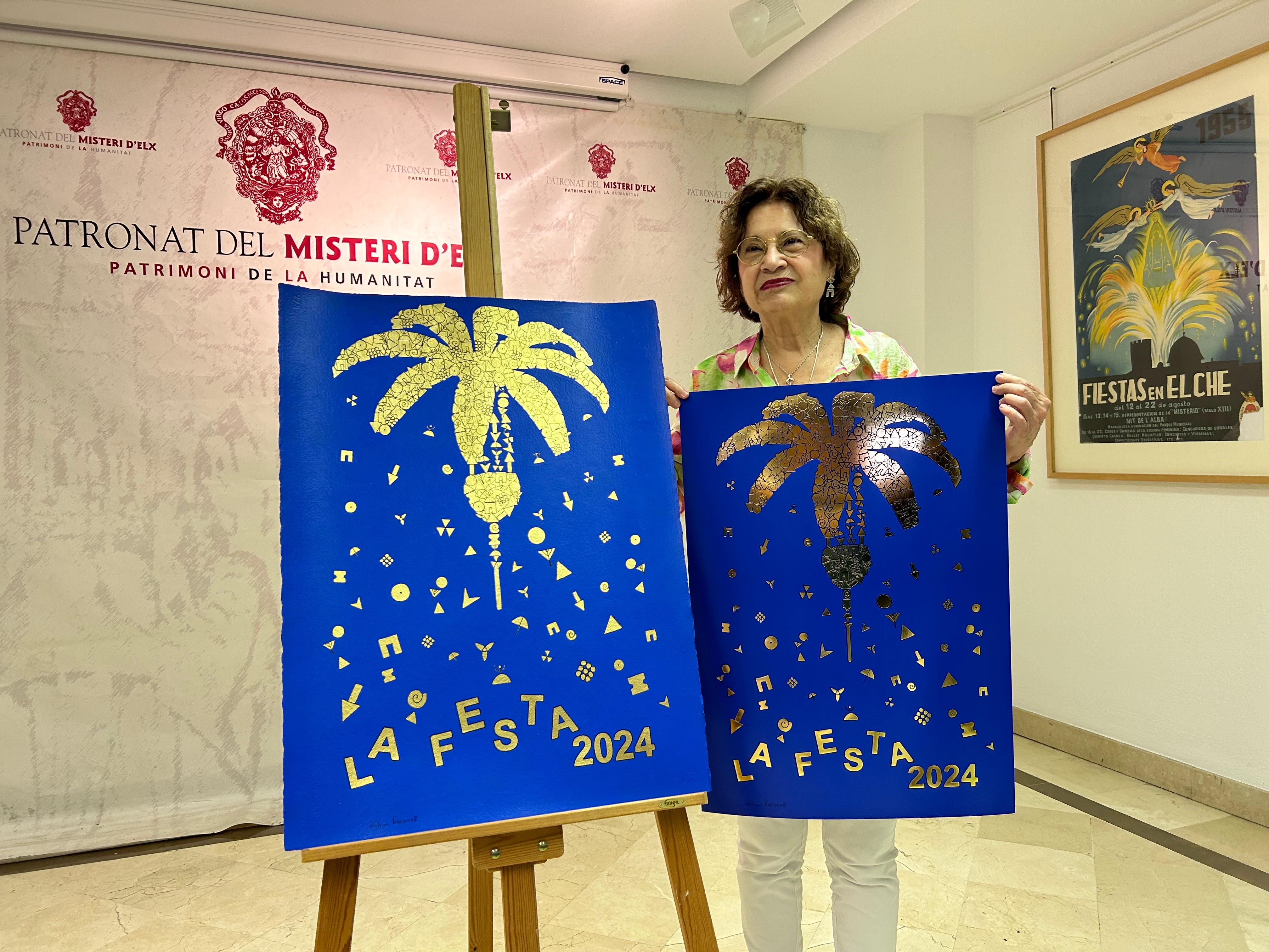 La ‘Magrana’, el color azul y los toques dorados protagonizan el cartel anunciador del Misteri d’Elx La ‘Magrana’, el color azul y los toques dorados protagonizan el cartel anunciador del Misteri d’Elx