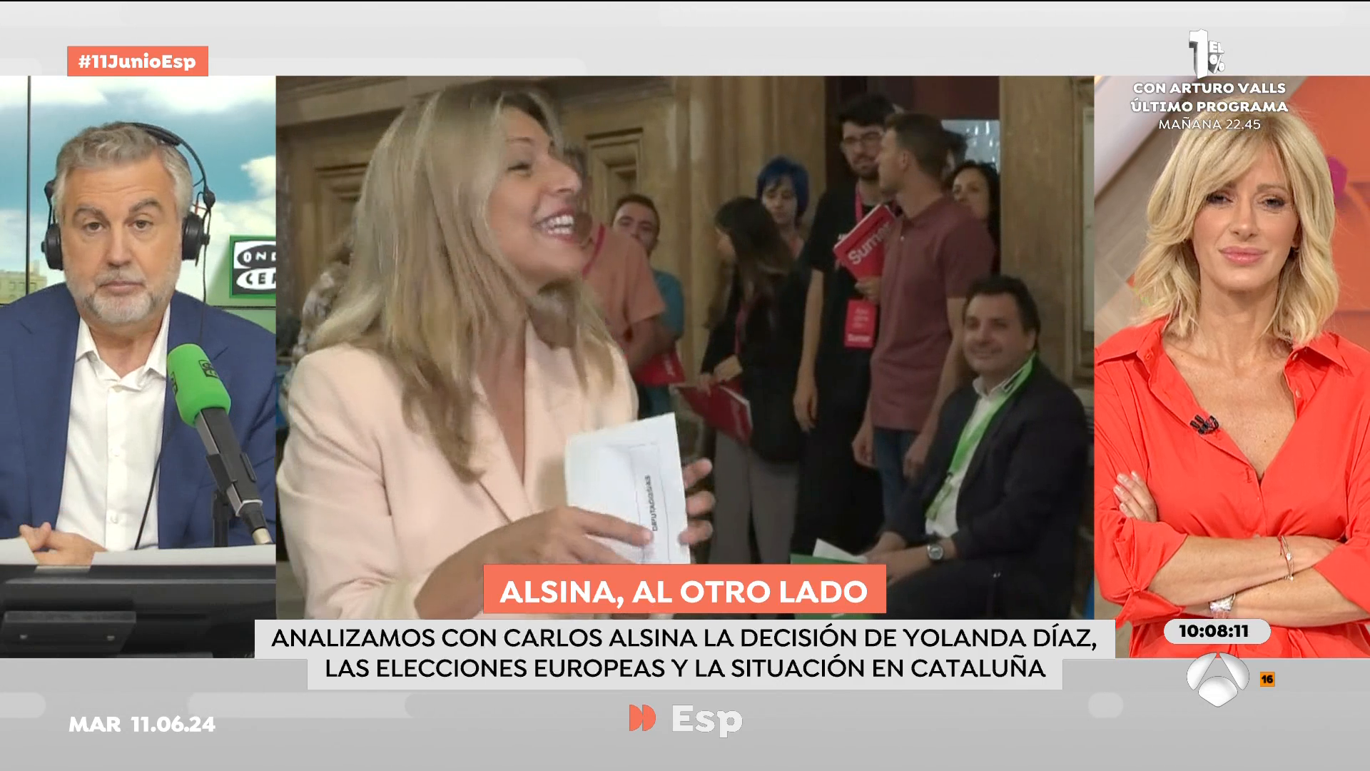 Alsina y Griso analizan el adiós de Yolanda Díaz: "Ha asumido que su liderazgo no era tal" Alsina y Griso analizan el adiós de Yolanda Díaz: "Ha asumido que su liderazgo no era tal"