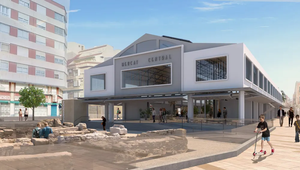 Simulación del aspecto que tendrá el nuevo Mercado Central de Elche. Simulación del aspecto que tendrá el nuevo Mercado Central de Elche.