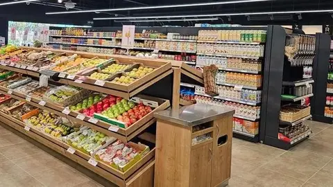 Supermercado en una imagen de archivo Supermercado en una imagen de archivo