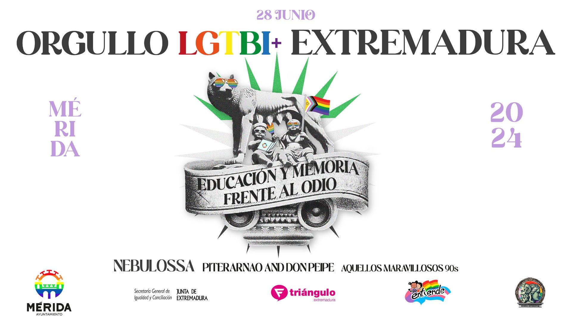 El Orgullo LGTBI+ se celebrará en Mérida con música, teatro, educación y "sensibilización contra el odio" El Orgullo LGTBI+ se celebrará en Mérida con música, teatro, educación y "sensibilización contra el odio"