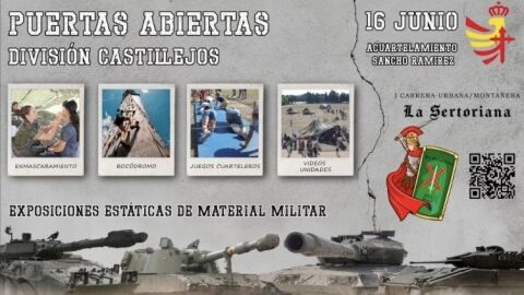 Cartel de la jornada de puertas abiertas en el cuartel Sancho Ram&iacute;rez