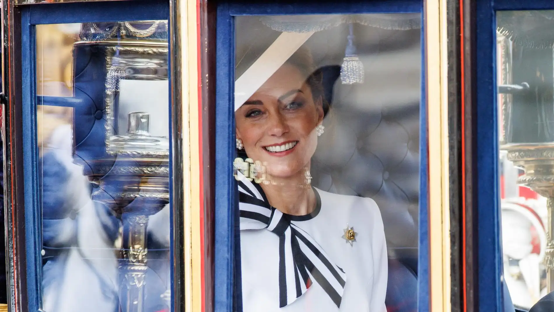 Kate Middleton reaparece en público en el desfile conmemorativo del cumpleaños de Carlos III