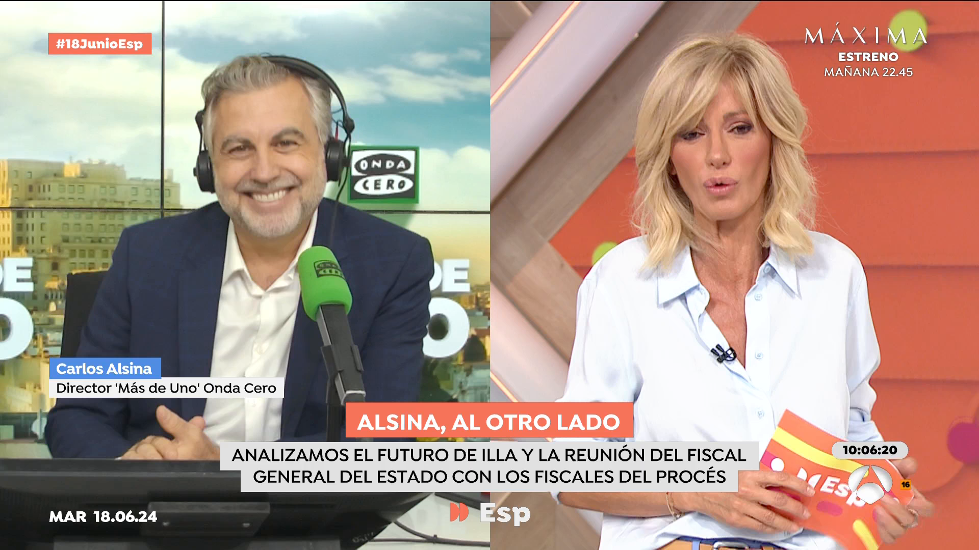 Alsina y Susanna Griso: "Puigdemont está muy habituado a ser él quien pone las condiciones porque tiene la llave" Alsina y Susanna Griso: "Puigdemont está muy habituado a ser él quien pone las condiciones porque tiene la llave"