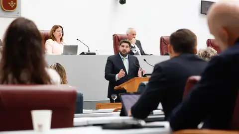 López Miras durante el Debate sobre el estado de la Región López Miras durante el Debate sobre el estado de la Región